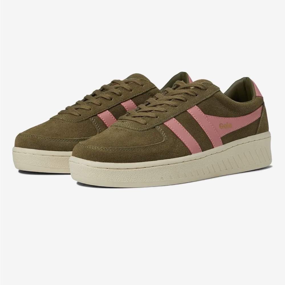 Gola Olive and Pink Grandslam Sneakers